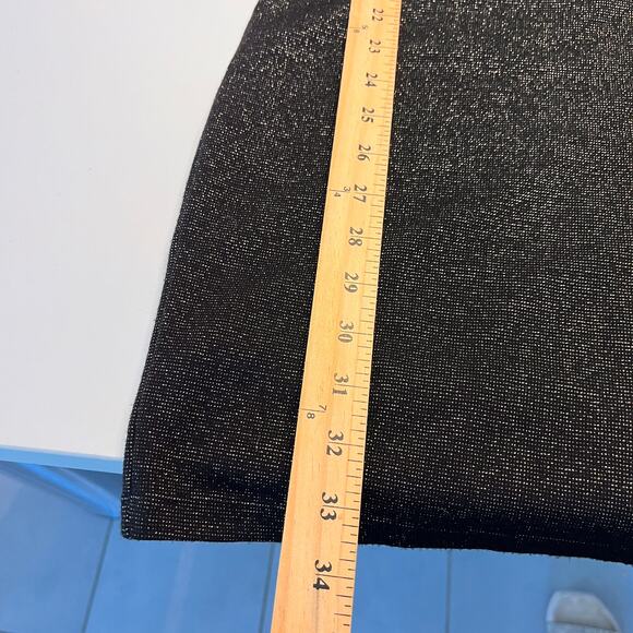 NWT Alice + Olivia Black Metallic Sleeveless Rounded Neck Sheath Mini Dress S - Picture 11 of 11